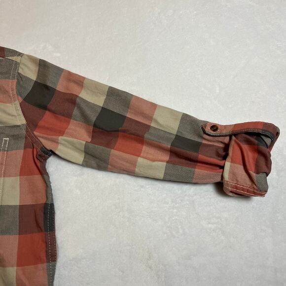 Carhartt Women's Fairview Plaid Shirt Button Up Shirt Size Small Roll Tab Sleeve - Picture 7 of 8